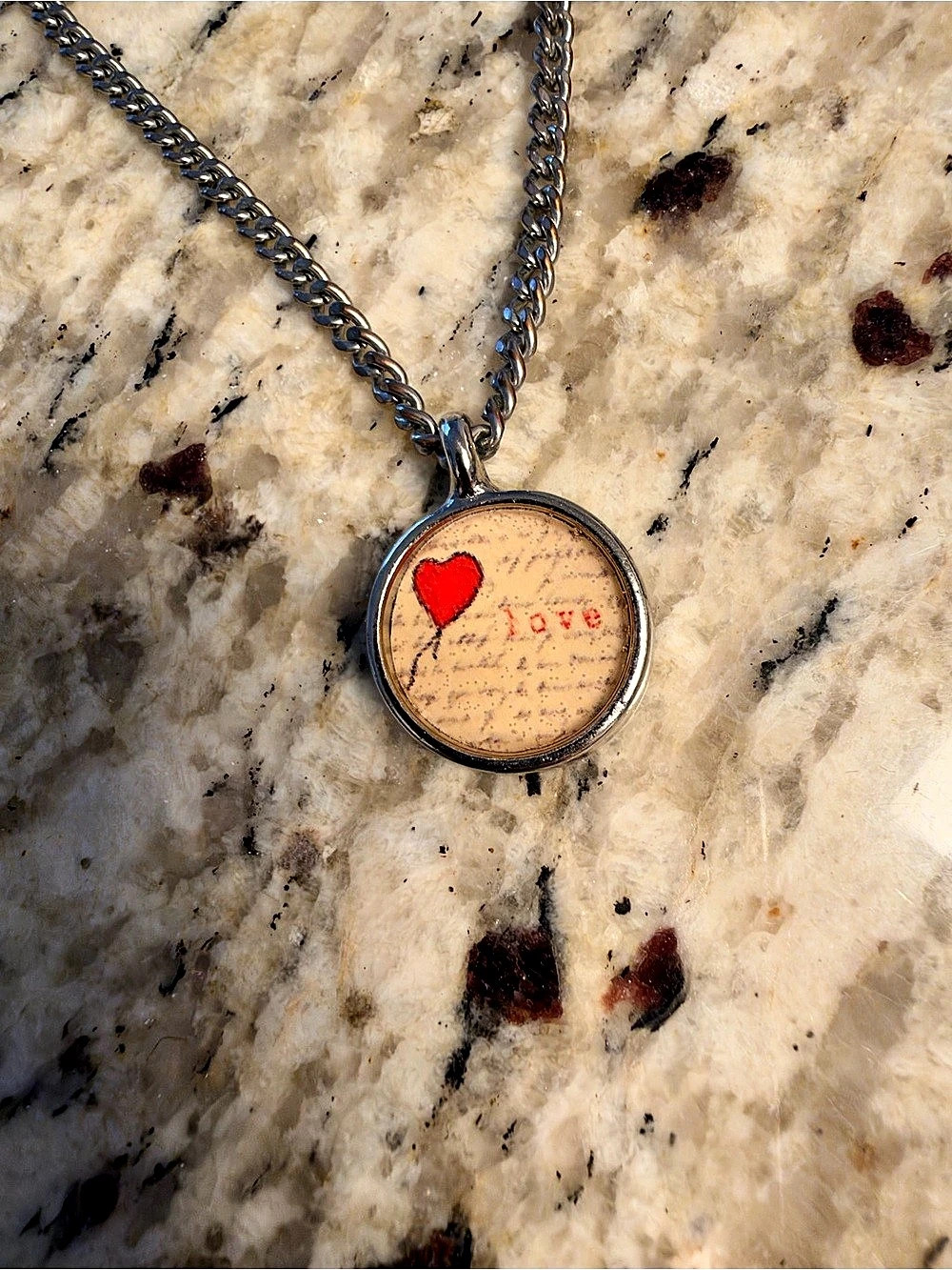 Love Pendant w/silver chain